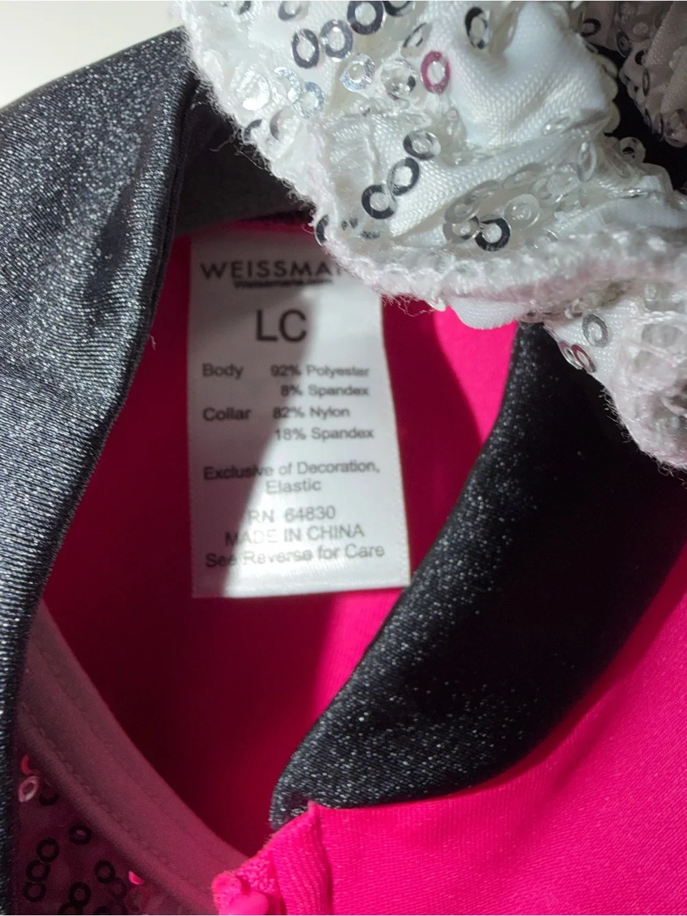 Weissman Pink, Black & White Colorblock Track Jumpsuit